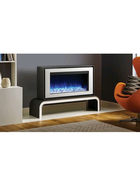 Gazco liberty white front blue light crystals