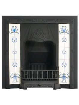 Capital Fireplaces The Heybridge Black Cast Iron Tiled Insert