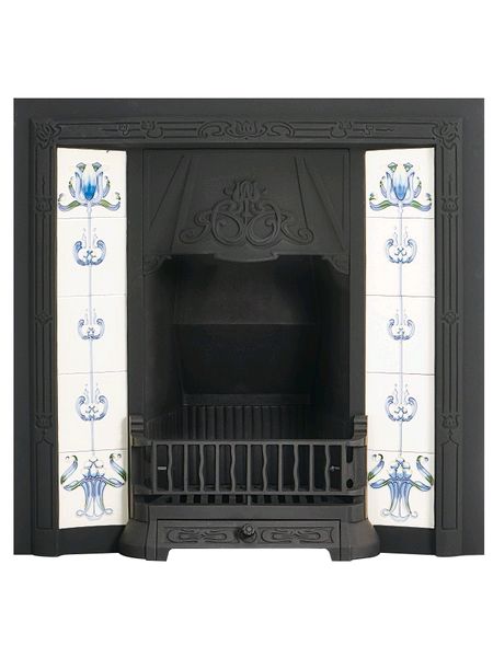 The Heybridge Black Cast Iron Tiled Insert