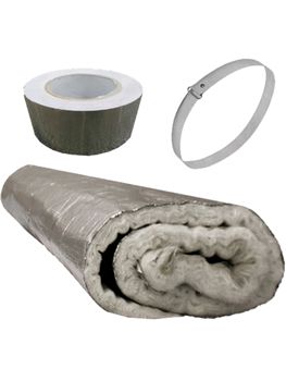 M I Flues Mi-Flexwrap Liner Insulation Wrap 10 metre long - 125 to 150mm dia.