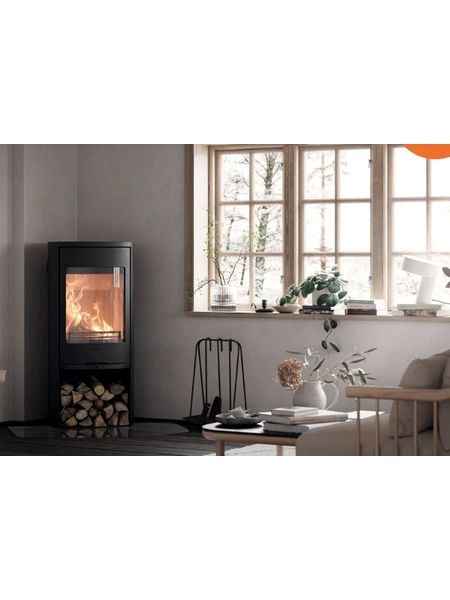 Contura 910 style woodburner 6kw woodburning stove black with black or sandstone top