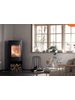 Contura 910 style woodburner 6kw woodburning stove black with black or sandstone top