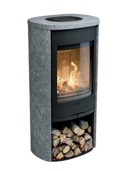Contura Contura 920T 6kw woodburning stove a modern woodburner with a soapstone surrond available in black or grey