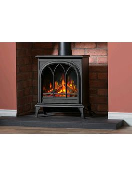 wildfire Wildfire Ravel 400TE  Electric stove 2kw electric fire with remote control in a traditional style tracery door