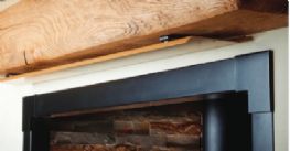 Focus Fireplaces Focus decorative heat shield for solid oak deep beams and great beams