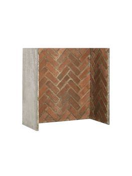 Capital Fireplaces Rustic Herringbone Brick Chamber