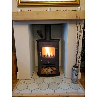 Clearview Solution 400 5Kw stove in Charcoal Grey installed in Carlton Colville