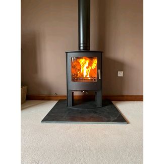 Mendip Churchill 5 on a logstore 5Kw Stove