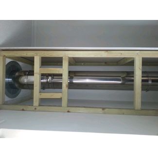 Twin wall flue boxing in a bedroom