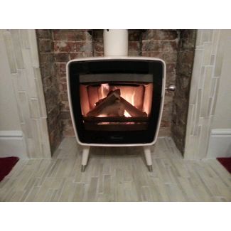 Dovre Vintage 30 woodburner in ivory enamel 
