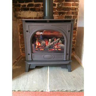 Gazco Stockton 2 Medium gas stove with log effect