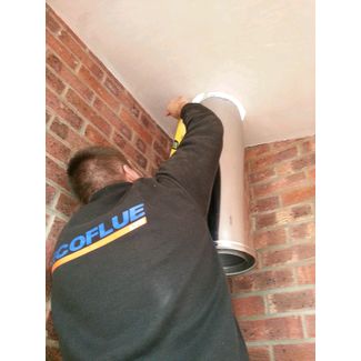 We install stainless steel twin wall flues also available in black