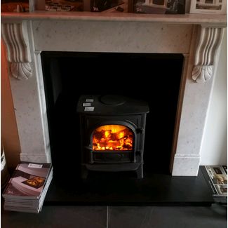 Gazco Stockton 5 electric stove in the showroom