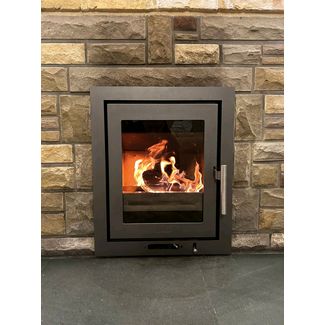Heta Inspire 40 insert woodburning stove in Grey