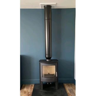 Mendip Churchill 5 convection stove on a logstore 5kw multi fuel 