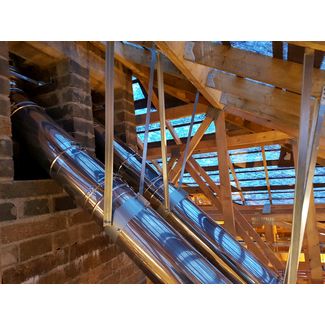 No chimney? No Problem! Twin wall flues joining stoves to the stack above the roof