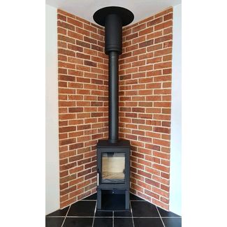 Parkray Aspect 4 woodburner on a 225mm log store 