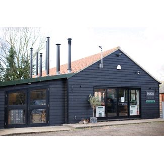 Front view of the Stove showroom showing all our flues