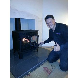 Testing the stove after we have installed it