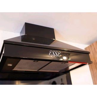 Esse 100cm black canopy extractor hood